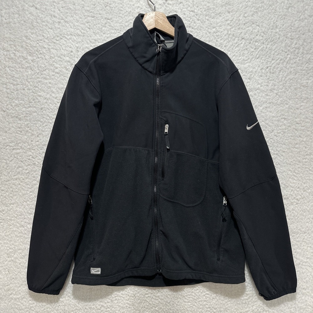 Nike Performance Men's Black Full Zip Bomber Swoosh Sweatshirt Jacket Size XL